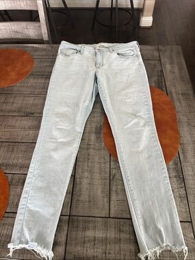 Levi's Light Blue Skinny Jeans with Raw Hem